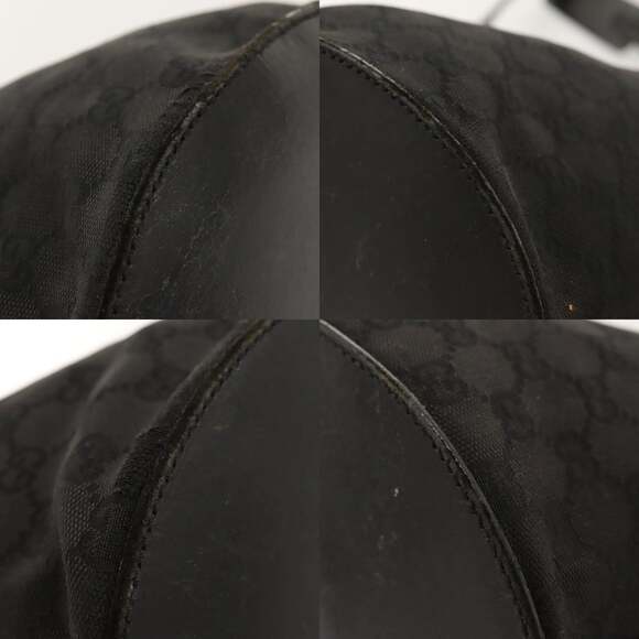 GUCCI GG Canvas Shoulder Bag Black Silver - Picture 10 of 13